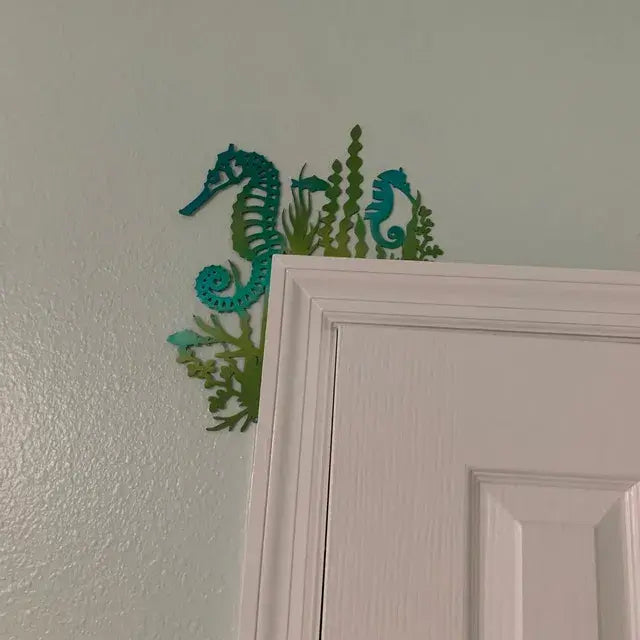Décoration de cadre de porte avec motifs marins - hippocampe - 4 pièces - image 5