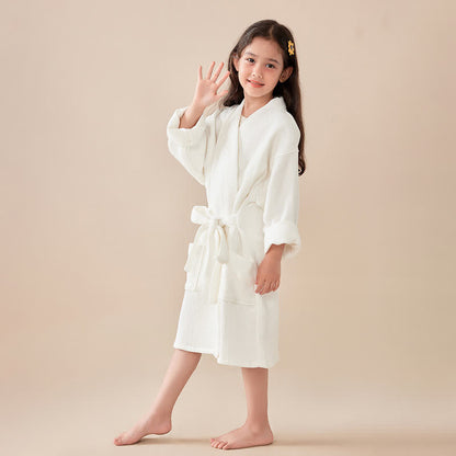 Peignoir pour enfants en coton gaufré résistant - image 2