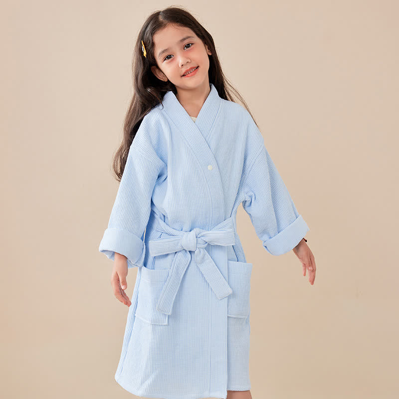 Peignoir pour enfants en coton gaufré résistant - image 9