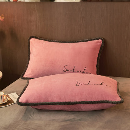 Ensemble de literie en peluche imprimée Sweet Home (4 pièces) - image 3