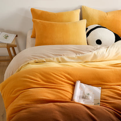 Ensemble de literie chaud en peluche dégradée (4 pièces) - image 2