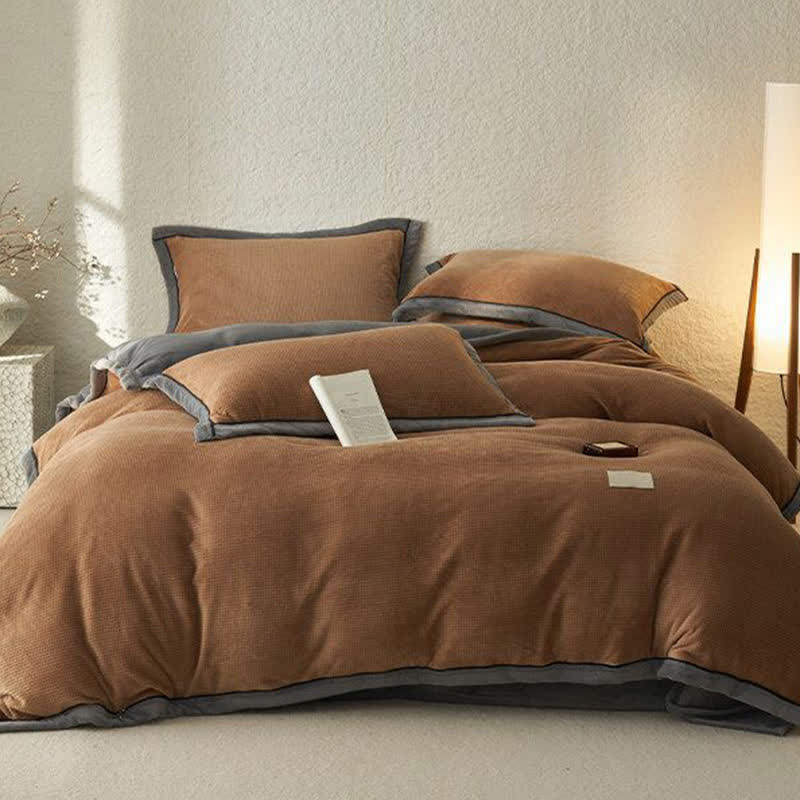Ensemble de literie réversible en peluche à texture gaufrée (4 pièces) - image 16