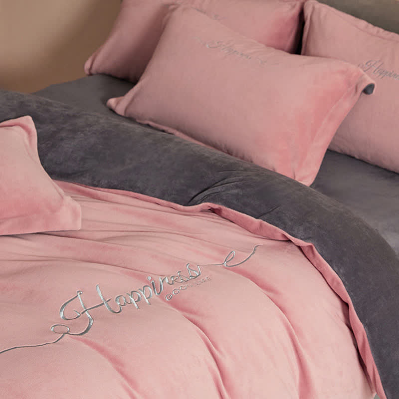 Ensemble de literie porte-bonheur en peluche brodée (4 pièces) - image 19