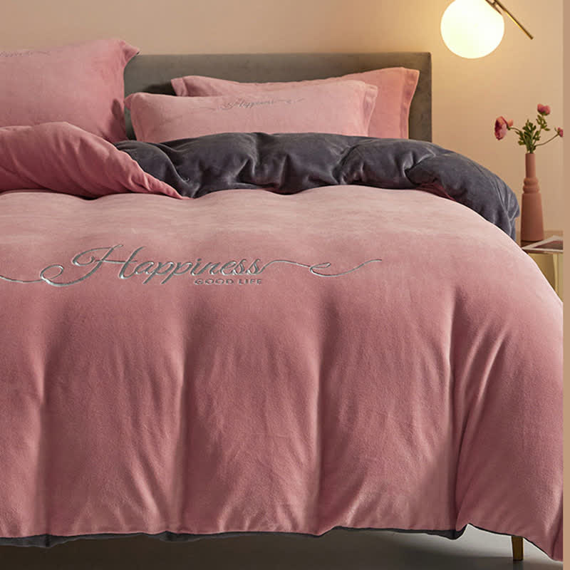 Ensemble de literie porte-bonheur en peluche brodée (4 pièces) - image 23