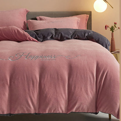 Ensemble de literie porte-bonheur en peluche brodée (4 pièces) - image 23