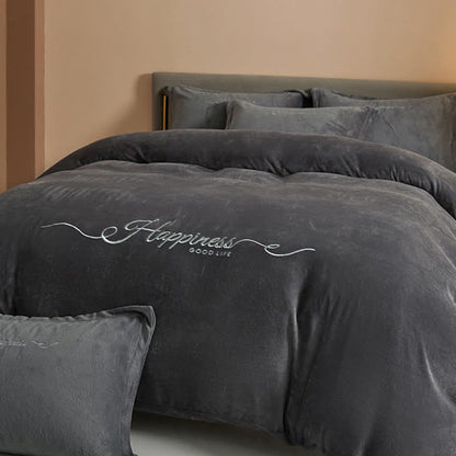 Ensemble de literie porte-bonheur en peluche brodée (4 pièces) - image 14