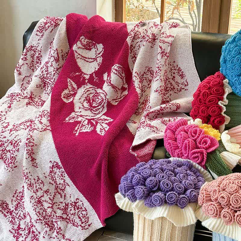 Housse de coussin 2 en 1 à motif bouquet de roses - image 2