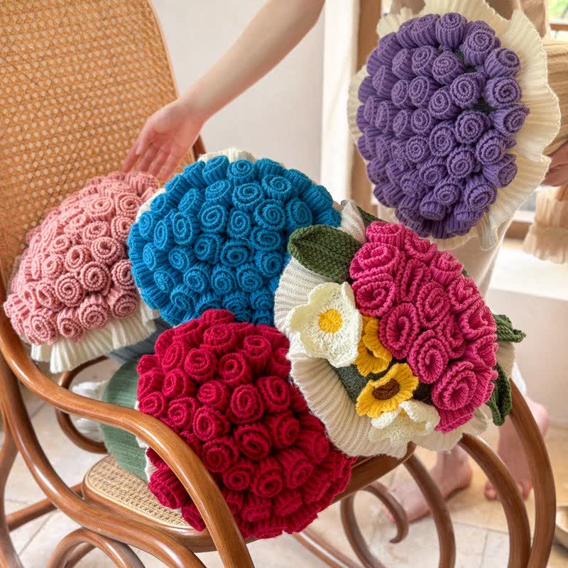 Housse de coussin 2 en 1 à motif bouquet de roses - image 0