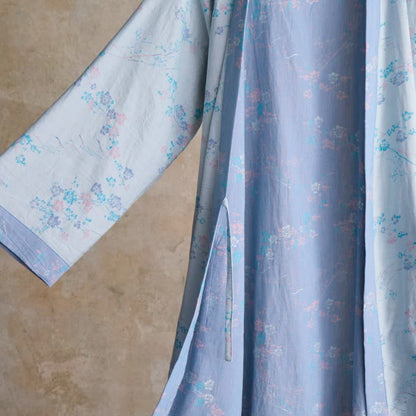 Peignoir élégant de style kimono en gaze de coton à motif de fleurs de prunier - image 10