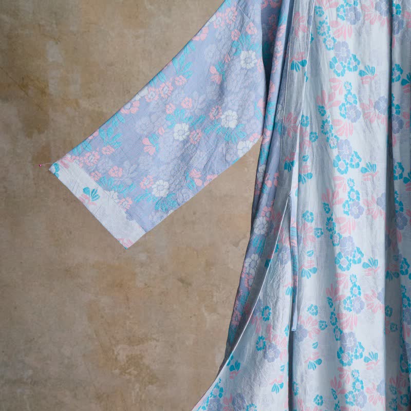 Charmant kimono en gaze de coton à motif floral - image 4