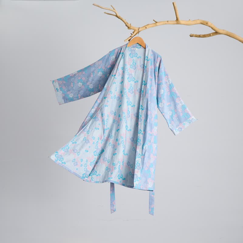 Charmant kimono en gaze de coton à motif floral - image 2