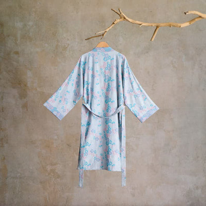 Charmant kimono en gaze de coton à motif floral - image 7