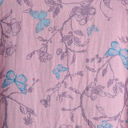 Peignoir élégant de style kimono en gaze de coton à motifs floraux et papillons. - image 11