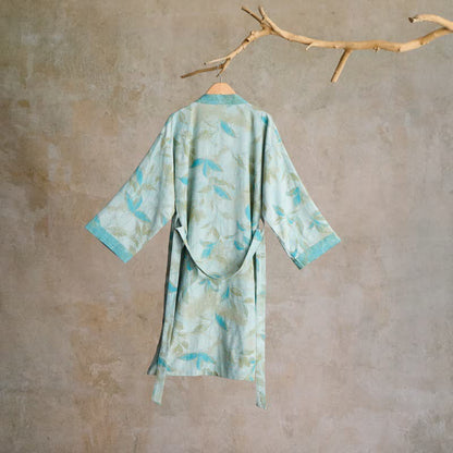 Peignoir kimono en gaze de coton naturel - image 7