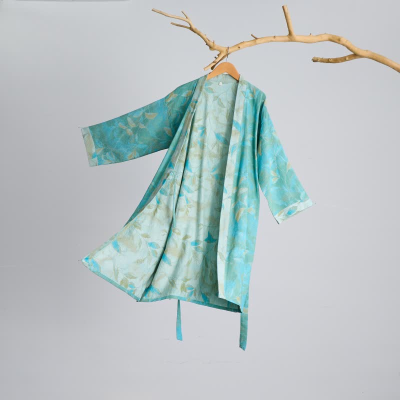Peignoir kimono en gaze de coton naturel - image 2