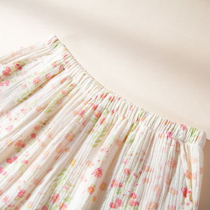 Ensemble de pyjama élégant en gaze de coton couleur bégonia - image 8