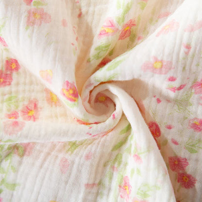 Ensemble de pyjama élégant en gaze de coton couleur bégonia - image 13