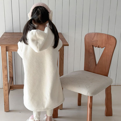 Peignoir enfant simple et moelleux, avec capuche et fermeture éclair - image 6