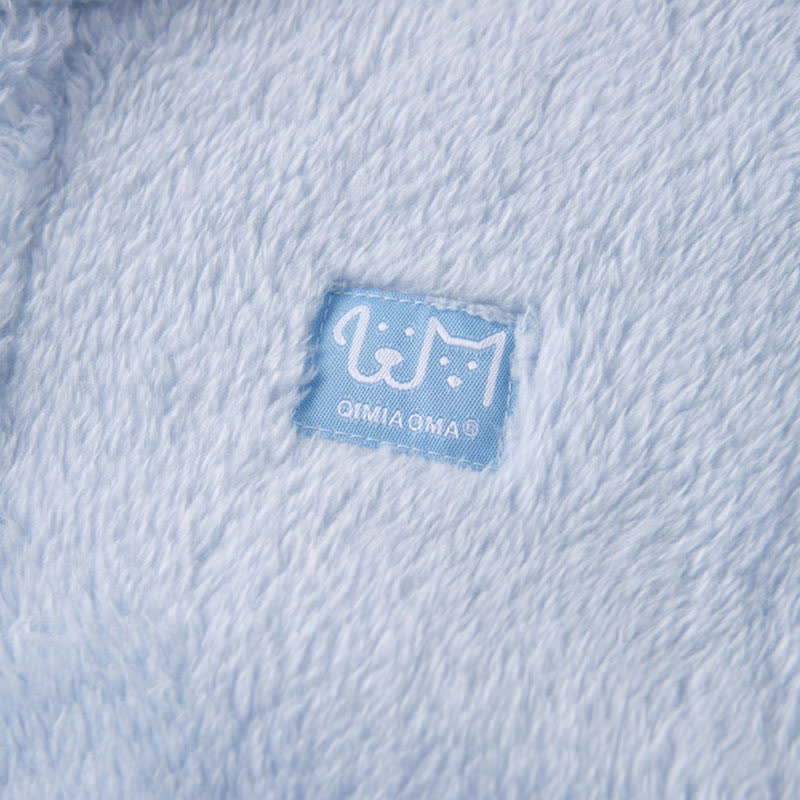Ensemble de vêtements d'intérieur en peluche pour enfants avec boutons de couleur unie - image 7