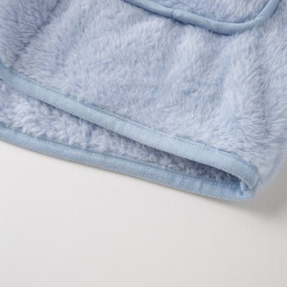 Ensemble de vêtements d'intérieur en peluche pour enfants avec boutons de couleur unie - image 6