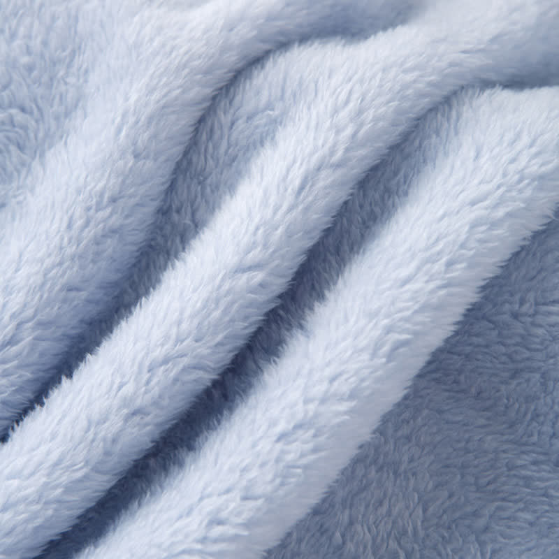 Ensemble de vêtements d'intérieur en peluche pour enfants avec boutons de couleur unie - image 12