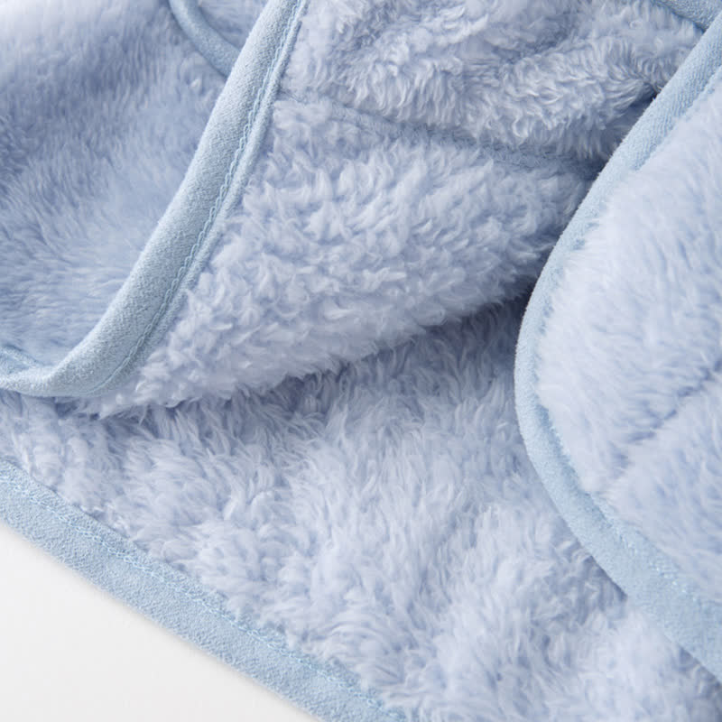 Ensemble de vêtements d'intérieur en peluche pour enfants avec boutons de couleur unie - image 9