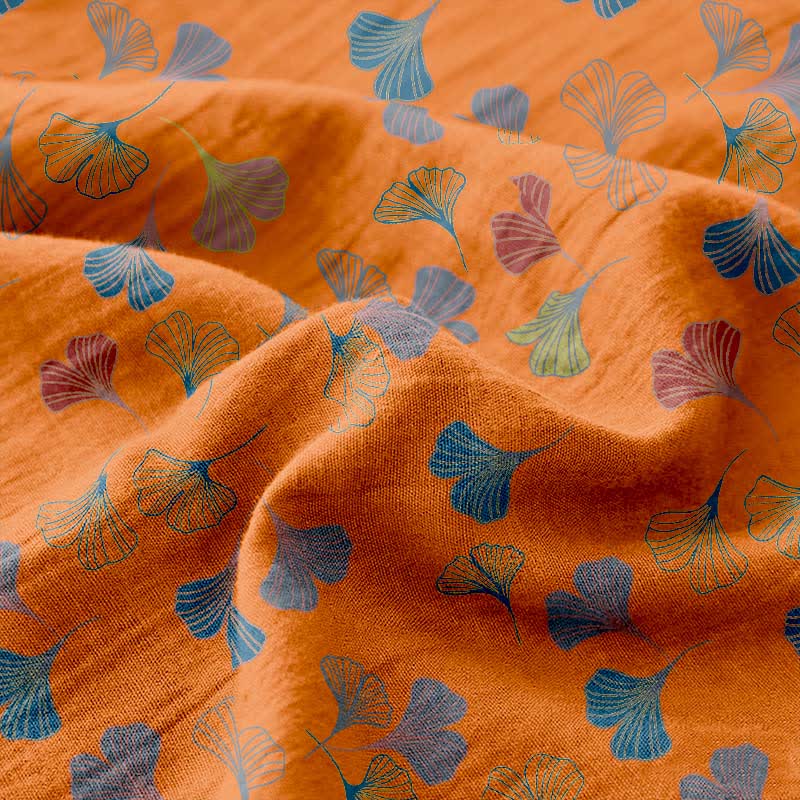 Couvre-lit en gaze de coton jacquard « Ginkgo Biloba » - image 7