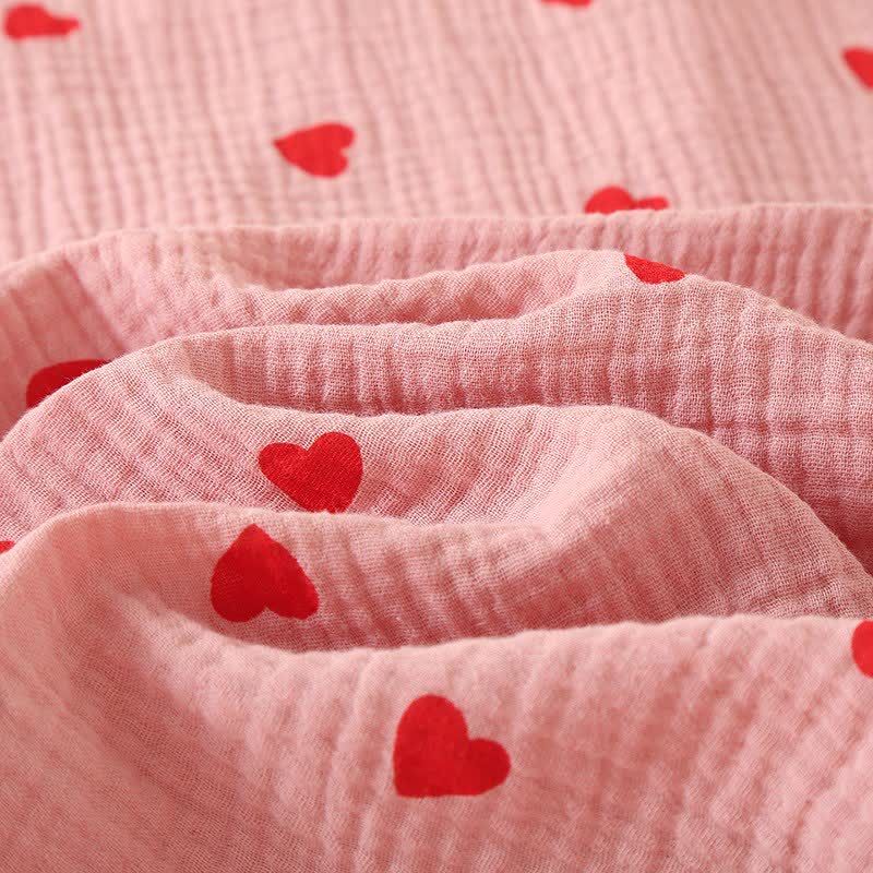 Chemise de nuit à bouton en forme de cœur, en gaze de pur coton - image 8