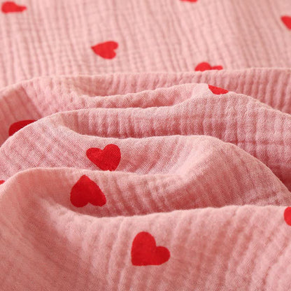 Chemise de nuit à bouton en forme de cœur, en gaze de pur coton - image 8