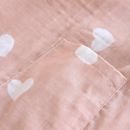 Peignoir de style kimono en gaze de coton à motif de cœur - image 9