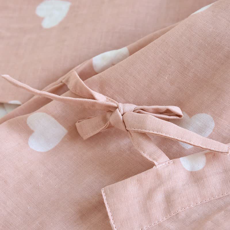 Peignoir de style kimono en gaze de coton à motif de cœur - image 6