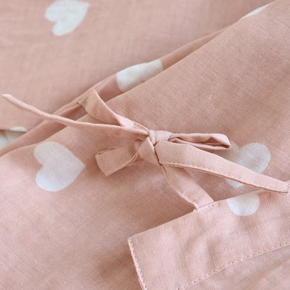 Peignoir de style kimono en gaze de coton à motif de cœur - image 6
