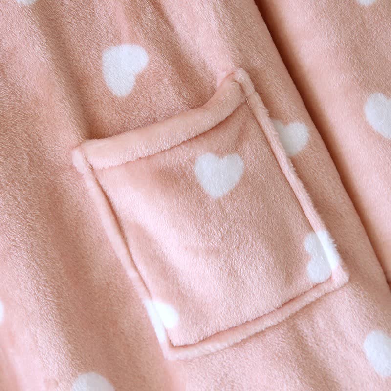Kimono assorti en peluche à motif cœur - image 8
