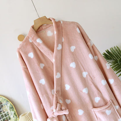 Kimono assorti en peluche à motif cœur - image 5