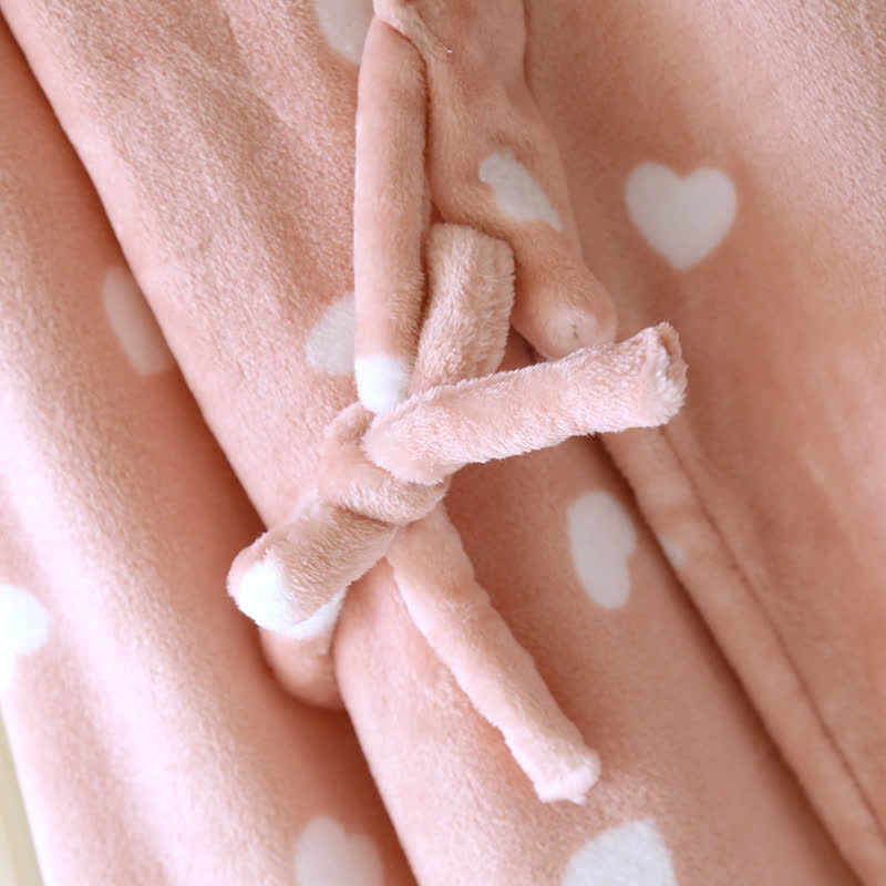 Kimono assorti en peluche à motif cœur - image 9