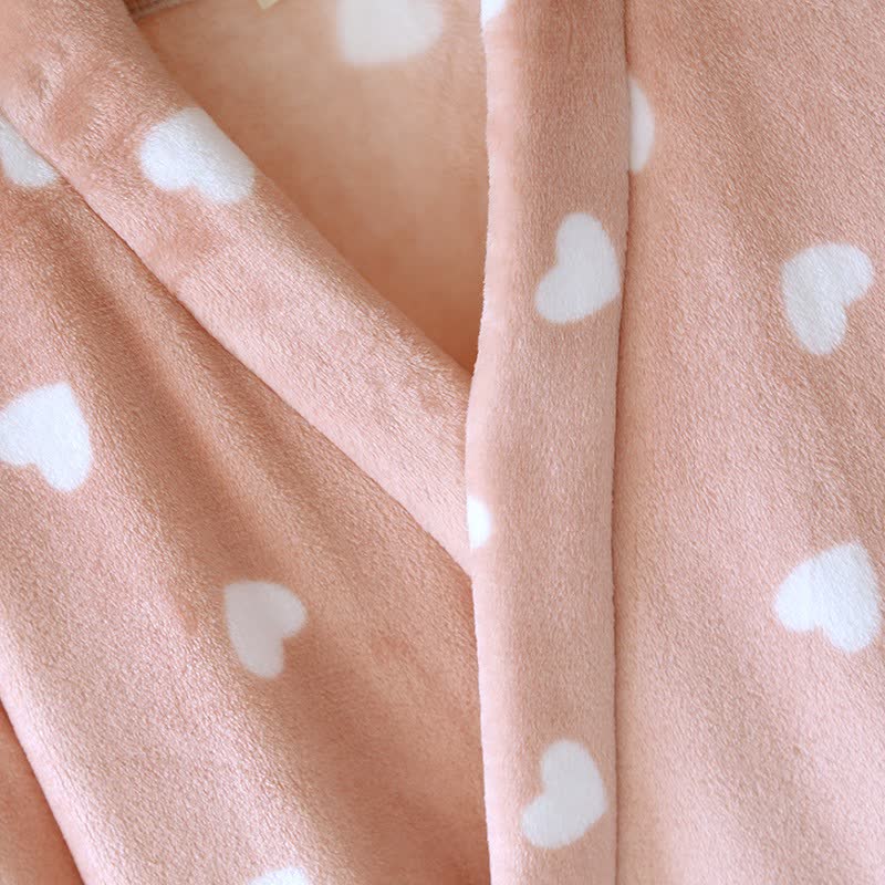 Kimono assorti en peluche à motif cœur - image 7
