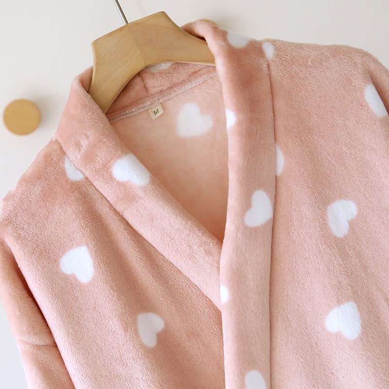 Kimono assorti en peluche à motif cœur - image 6
