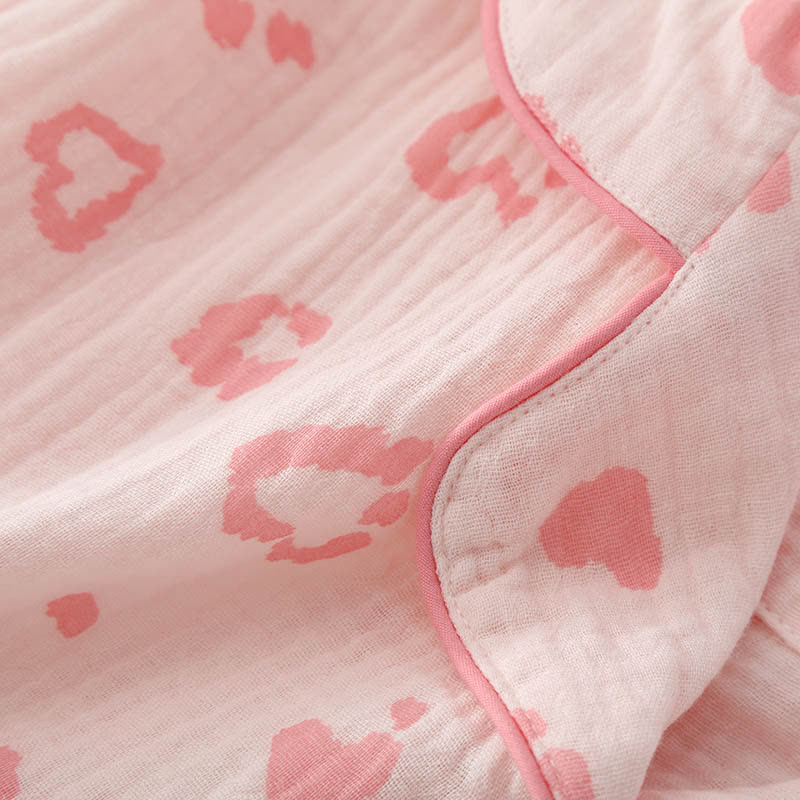 Ensemble pyjama en coton à imprimé cœur et léopard - image 10