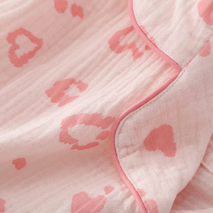 Ensemble pyjama en coton à imprimé cœur et léopard - image 10