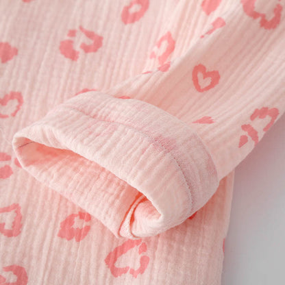 Ensemble pyjama en coton à imprimé cœur et léopard - image 7