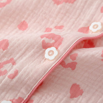 Ensemble pyjama en coton à imprimé cœur et léopard - image 5