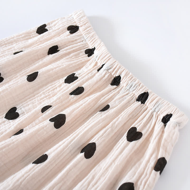 Ensemble pyjama à cœur noir en pur coton - image 10