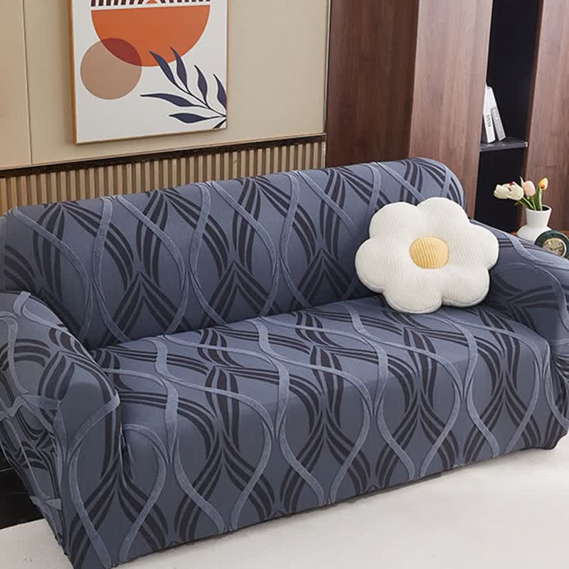 Housse de canapé élastique jacquard avec surface antidérapante - image 1