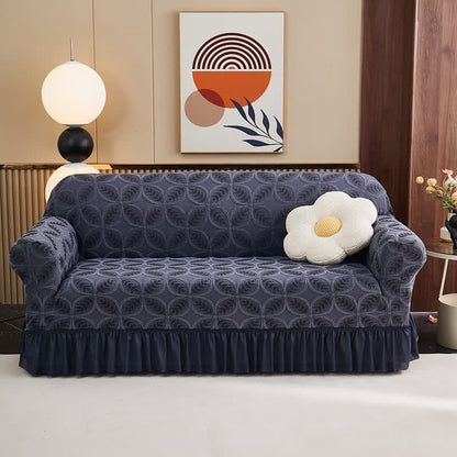 Housse de canapé jacquard 3D hautement élastique - Brun - Tout compris - 4 places 235 cm - 300 cm - image 7