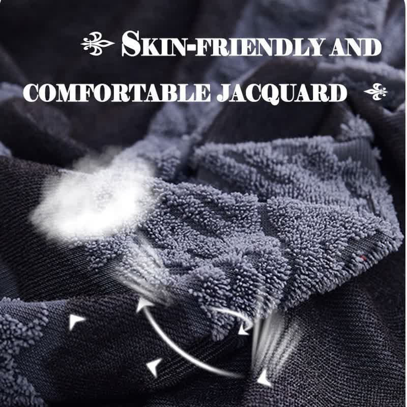 Motif jacquard à feuilles, housse entièrement élastique - image 9