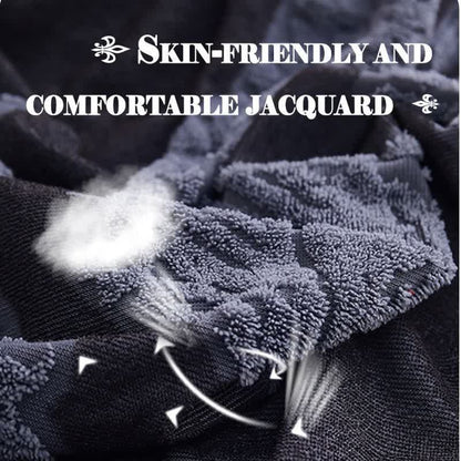 Motif jacquard à feuilles, housse entièrement élastique - image 9