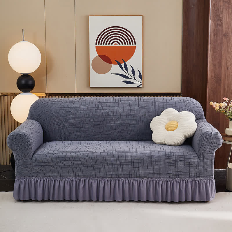 Housse universelle élastique et enveloppante - Gris-bleu - 4 places 235 cm - 300 cm - image 7