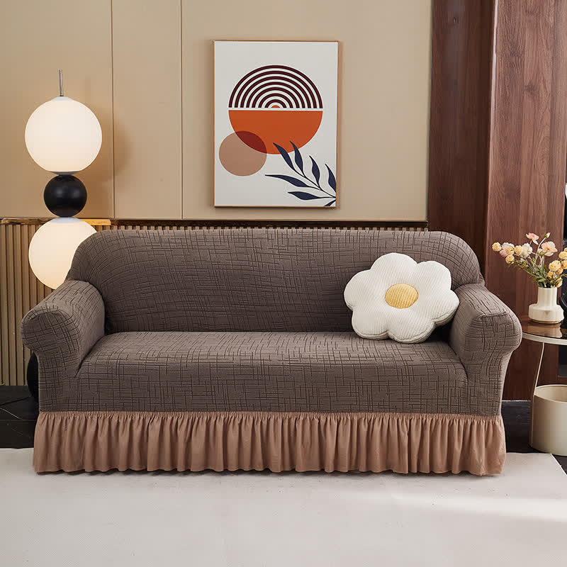 Housse universelle élastique et enveloppante - Café - 4 places 235 cm - 300 cm - image 9