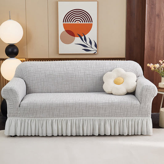 Housse universelle élastique et enveloppante - Gris clair - 4 places 235 cm - 300 cm - image 0