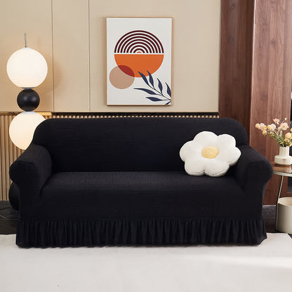 Housse universelle élastique et enveloppante - Noir - 4 places 235 cm - 300 cm - image 6